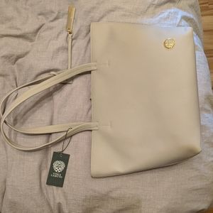 Vince Camuto beige leather tote bag